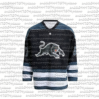 The Latest 26 NRL Australia Penrith Panthers Kids/Adults Hockey Jersey Long Sleeve Sport Casual Quick-dry T-Shirt FamilyMatching