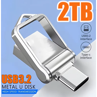 Mini 2TB Flash Drive USB 3.2 Fast Type C Pen Drive Memory Stick High Speed Data 512GB For Computers Phone PC Fast U Disk