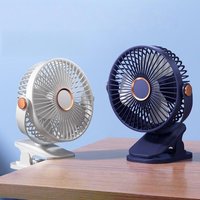 1Set 720° Rotating Hanging Clip Fan Night Light Air Cooler USB Rechargeable Electric Fan Outdoor Camping Small Fans Ventilador