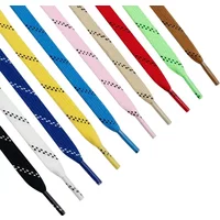 1cm Waxed Ice Hockey Shoelaces Dual Layer Braid 23-70 Inch Halloween Christmas Fall Winter for Roller Derby & Ice Hockey Skates
