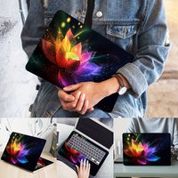 2-Piece Lotus Pattern Laptop Art Decal Case, suitable for laptop, car, helmet, motorcycle, refrigerator decoration