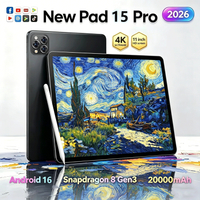 2026 New Original Global Edition Tablet PC Android 16 Pad 15 Pro 22GB+2TB 8gen3 Tablette 5G Dual Sim Card Hd Full Screen Mini PC
