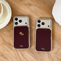 Elegant Burgundy Sleek Glossy Desig Phone Case for iPhone 17 16e 16 15 14 13 12 11 Air Pro Max X 8 Plus Luxury Clear Soft Cover
