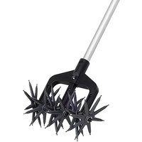 Rotary Cultivator Garden Lawn Ripper,Adjustable Gardening Rotary Tiller and Hand-Held Garden Cultivator Tool Soil Plowing Tool