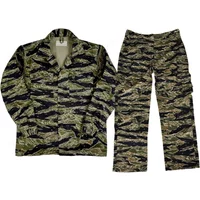 WW2 Tiger Suit Vietnamese Tiger Jacket and Pants Plate Striped Top Pants Retro Training Suit Soldier Equipment Tiger Jacket