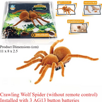 Infrared remote control spider toy model, plush and realistic crawling tarantula, suitable for pranks and children's gifts