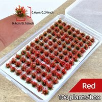 104pcs Mini Static Grass Tuft Artificial Cluster Modeling Simulation Micro Landscape Decoration Scene Layout Diorama Kits