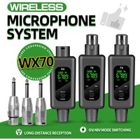 Wireless Microphone System WX70 XLR Adapter Audio Transmitter And Receiver For Audio Mixer PA Speaker