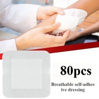 80pcs Large Size Hypoallergenic Non-woven Medical Adhesive Wound Dressing Band Aid Bandage Large Wound First Aid Health Patch