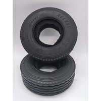 Rc Truck 1/14 For Tamiya truck tractor realistic striped road tire, high-quality rubber mudhead truck tire model LESU