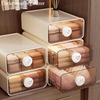 Underwear Organizer, Bra Underwear Socks Closet Compartment Organizer Drawers, Expandable Dustproof Storage Box with Dividers