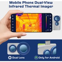 For Android Phone Thermal Imaging Camera, 256x192 IR Resolution & 640x480 Visible Camera, 25Hz Temp Alarm, Type-C Interface