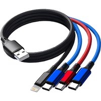 1pcs/2pcs 4 in 1 USB Charging Cable For iPhone 13 12 14Pro Max Mini 3 in 1 Micro USB Type C Fast Charging Cord for iPhone Huawei
