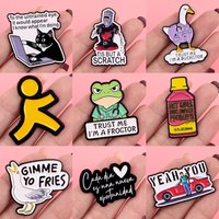 Funny Enamel Pin Humorous Cat Frog Duck Doctor Brooch for Backpack Hat Lapel Pin Cartoon Animal Badge Jewelry Birthday Gifts
