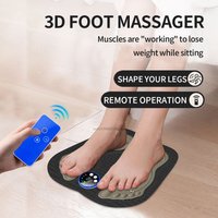 Portable 3D Foot Massager with Acupressure and Microcurrent Technology - Home Use Massage Pad for Pain Relief