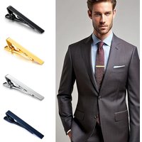 Elegant Classic Men's Tie Clip Lightweight Portable Tie Pin Metal Necktie Bar Dress Shirts Accessories for Wedding Ceremony