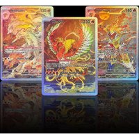 Self Made PTCG English Blaziken Ho-Oh Infernape Typhlosion Ninetales Chinese Style Card Hobby Texture Collection Card Toy
