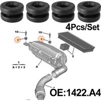 4X For Citroen C3 C4 II AIRCROSS PICASSO CACTUS BERLINGO JUMPY Air Filter Box Housing Mounting Rubber Grommet Buffer 1623159380