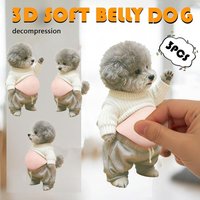 3/9PCS 3D Teddy Dog Belly Stickers Cute Puppy Wearing Outfit Silicone Self-Adhesive Stress Relief For Home Decor And Phone 2026