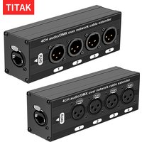 Versatile XLR to RJ45 4 Channel Audio & DMX Extender, Perfect for Stage, Live Show, Studio & Sound System