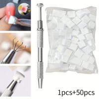 50 Mini Sponge Cubes with 1 Tweezer Gripper, Nail Coloring Sponge Gradient Blending Nail DIY with Claw Picking Tool