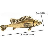 1Pc Retro Brass Ocean Fish Watching Fishes Sea Animals Model Fishbowl Decoration