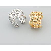 2026 European and American Trendy Cool Three-layer Hollow Pig Nose Ring Opening Average Size Male and Female Temperament Jewelry
