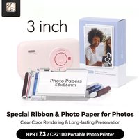 100% Original HPRT Z3 / CP2100 Photo Paper Dye-Sublimation Cartridge 3" Instant Printer Refill Color Film Laminated Set
