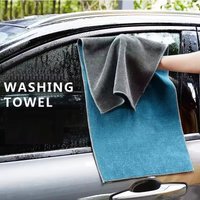 Soft Thick Microfiber Cleaning Cloths, Two-Layer Car Wash Towels, High Water Absorption Rags for Auto Body Drying & Polishing