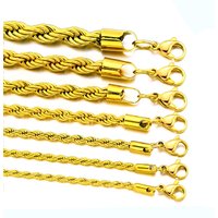 ArtDate 2/3/4/5MM Twisted Rope Chian Bracelet for Woman Man Hip Hop Punk Silver Color Stainless Steel Fashion Jewelry