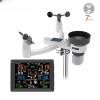 7-in-1 Professional Weather Station Monitors Rain UV,Temperature Humidity Supports Real-time Data and Intelligent Alarm Reminder
