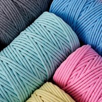 10/20M 7mm 8 Shares Cotton Cord Backpack Strap Waist Thread Rope Belt Knapsack Decora Twisted Cords DIY Sewing Craft Accessories