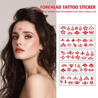 Eyebrow Tattoo Stickers Flower Pearl Forehead Decoration Forehead Patch Arouses The Mortal World