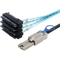 Mini SAS 8088 To 4 SFF-8482 29 + 15P Integrated Array Card SATA Hard Disk Data Cable Length Optional 0.5M 1M 2M 3M