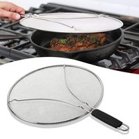 Kitchen Grease Splatter Screen,Stainless Steel Oil-Splash Guard,Oil Grease Cover,Pan Pot Frying Oil Cooking Cover Kitchen Tools