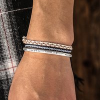 Simple 925 Silver Plated 3Pcs/set Bangle National Style Handmade Cotton Rope Bracelets Tibetan Buddhism Black Knot Jewelry Gift