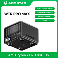 Aoostar WTR MAX Mini PC 11-Bay NAS AMD Ryzen 7 PRO 8845HS Mini PC Desktop Home Network Storage Server Dual 2.5G ECC memory