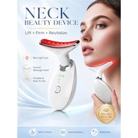 Appareil de lifting du visage et du cou, masseur facial et cervical, dispositif de raffermissement de la peau, thérapie par lumière LED, anti-rides, élimination du double menton