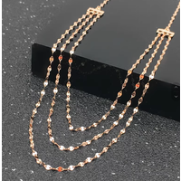 14k gold necklaces for women 585 rose gold chains necklace double layer necklaces