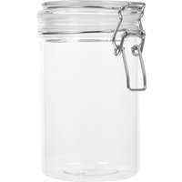 750Ml Plastic Storage Canister For Snacks Tea Coffee Beans Airtight Container Hinged Lid Clear Jar Kitchen Organization Storage