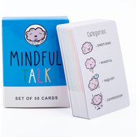 Mindful Talk Board Game 50 Cards Ice Breaker Social Gathering Closer Friends Funny and Meaningful Party Game