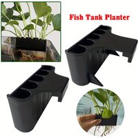 Aquarium Plant Holder with Hanging Hook - Submersible Planter Basket for Live Aquatic Plants, Fish Tank Decor with Integrated