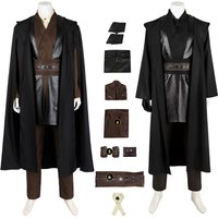 Hot Sale Anakin Skywalker Jedi Cosplay Costume Darth Vader Outfit Top Pants Cloak Belt Men Halloween Carnival Party Disfraz