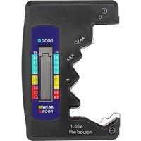 Black Portable Battery Capacity Indicator Digital Display Lithium Battery Level Tester Compact Voltage Meter
