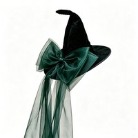 2026 Gothic Vampire Bride Big Brim Cap Halloween Witch Hat Party Cosplay Costume Magic Fairy Lolita Anime Headgear Bowknot