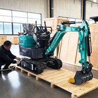 Landward 1Ton Hydraulic Mini Excavator CE Euro 5 Diesel Engine Small Excavator Customized 1200kg Farm Crawler Excavator Hot Sale