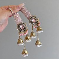 Crystal hair clip, bell tassel hair clip, BB clip, ethnic style hair accessory, vintage side clip, Valentine's Day birthday gift