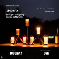MOUNTAINHIKER 38 Lights 1800mAh LED Camping Lantern Outdoor Portable Hanging Light with Ultra-Long Battery Life for Ambiance