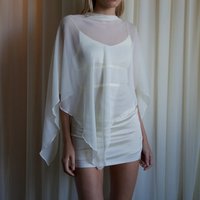 Women Sheer Capelet Shawls and Wraps Chiffon Capes for Evening Dresses Formal Wedding Cover Ups