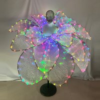 LED Color Change Purple Petal Skirt Skirt for Flower Opening Dance Big Swing Blossom Modern Performance LED Dress